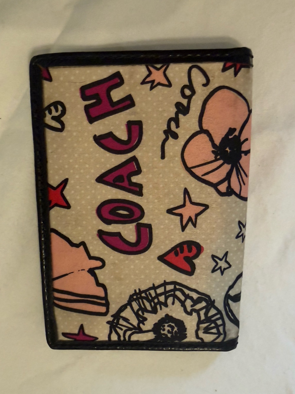 Coach Poppy Kyra Floral- Cream with Pink & Red Accents